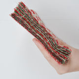 Green, Red + White Christmas Print Cut Squares Woven Fabric Bundle