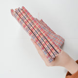 Red, White + Blue Plaid Cut Squares Woven Fabric Bundle