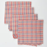 Red, White + Blue Plaid Cut Squares Woven Fabric Bundle