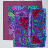 Dark Neon Kaffe Fassett Print Cut Fabric Bundle - 17 Squares + Misc. Pieces