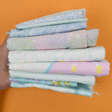 Pastel Blue + Pink Woven Fabric Bundle