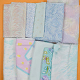 Pastel Blue + Pink Woven Fabric Bundle
