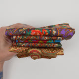 Brown, Purple + Red Paisley Woven Fabric Bundle