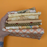 Beige, Green + Red Woven Fabric Bundle