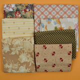 Beige, Green + Red Woven Fabric Bundle