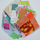 Colorful Pieced Fabric Squares Bundle