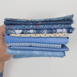 Blue Quilting Weight Woven Fabric Bundle