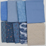 Blue Quilting Weight Woven Fabric Bundle