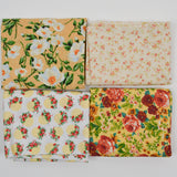 Yellow, White + Red Quilting Weight Woven Fabric Bundle