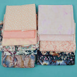 Pink, White + Black Quilting Weight Woven Fabric Bundle