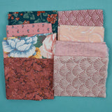Pink + Teal Quilting Weight Woven Fabric Bundle