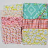 Pink, Yellow + Teal Quilting Weight Woven Fabric Bundle