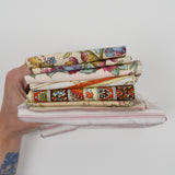 Beige, Mauve + Red Quilting Weight Woven Fabric Bundle