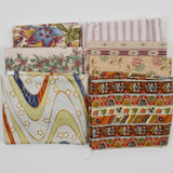 Beige, Mauve + Red Quilting Weight Woven Fabric Bundle