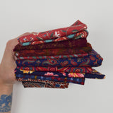 Maroon, Teal + Navy Blue Quilting Weight Woven Fabric Bundle