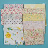 White, Yellow + Pink Quilting Weight Woven Fabric Bundle