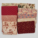 Red + Beige Quilting Weight Woven Fabric Bundle