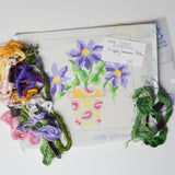 Jean Smith Hand Painted Asters Floral Needlepoint Canvas Kit Default Title