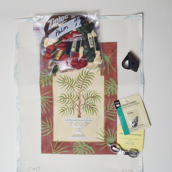 JP Needlepoint Handpainted Palm Needlepoint Canvas Kit Default Title