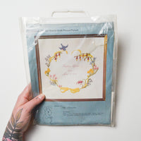 Country Garden Wreath/Birth Record Picture Embroidery Kit Default Title