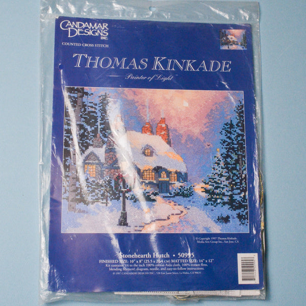 Candamar Designs Thomas Kinkade Stonehearth Hutch 50995 Counted Cross Stitch Kit