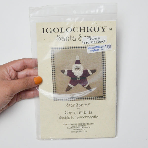 Igolochkoy Star Santa Mini Punch Needle Kit