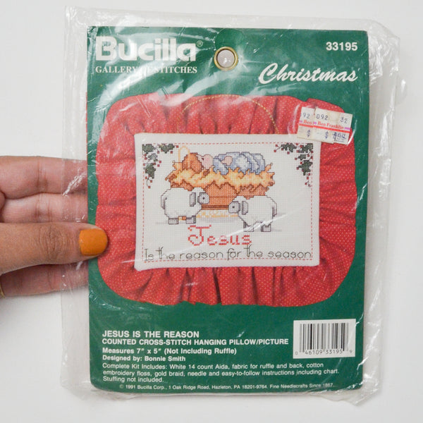 Bucilla Christmas Jesus is the Reason Counted Cross Stitch Kit
