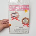 Vine Happy Holidays Wreath Mini Counted Cross Stitch Kit - Incomplete