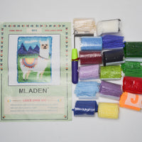 Miladen Latch Hook, LLama Pattern, Assorted Yarn - Not Full Kit