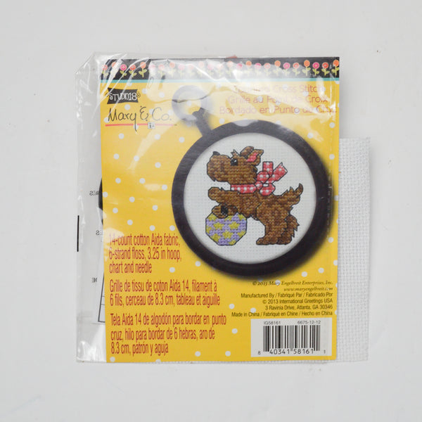 Studio18 Dog Counted Cross Stitch Pattern, Hoop + Aida Cloth - No Floss