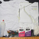 Pink + Purple Tie Dye Kit + Cut Jersey Knit Fabric