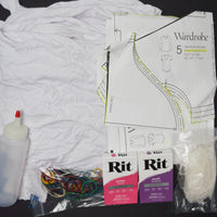 Pink + Purple Tie Dye Kit + Cut Jersey Knit Fabric