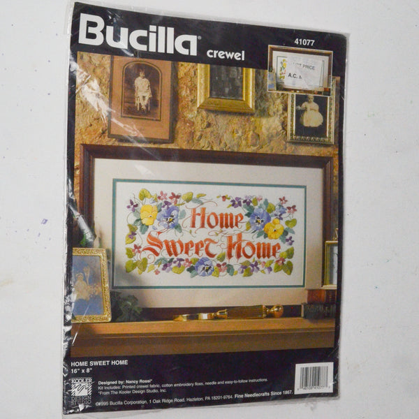 Bucilla 41077 Home Sweet Home Crewel Embroidery Kit