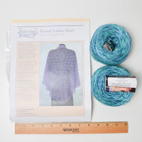 Fiddlesticks Knitting Peacock Feathers Shawl Knitting Kit