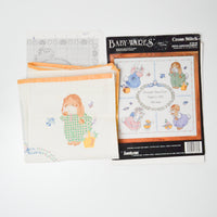 Baby-Wares Bunny Birth Announcements Cross Stitch Kit - No Floss, 3/4 Complete