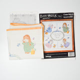 Baby-Wares Bunny Birth Announcements Cross Stitch Kit - No Floss, 3/4 Complete