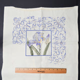 Heritage Collection Iris Pillow Cross Stitch Kit - Mostly Worked