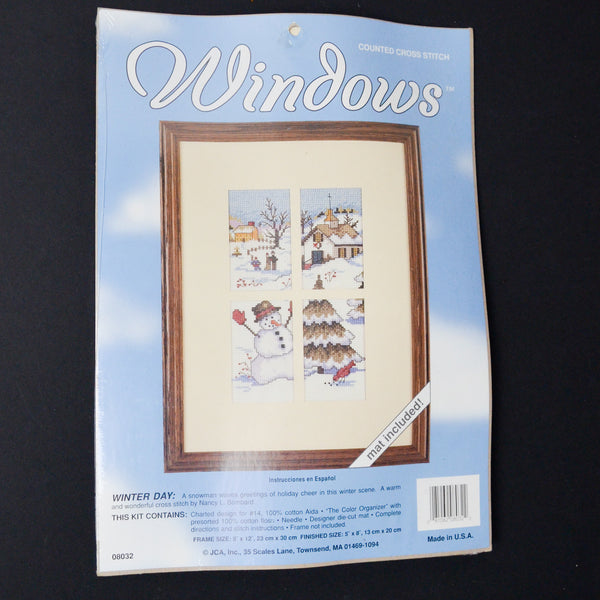 Windows Winter Day Counted Cross Stitch Kit