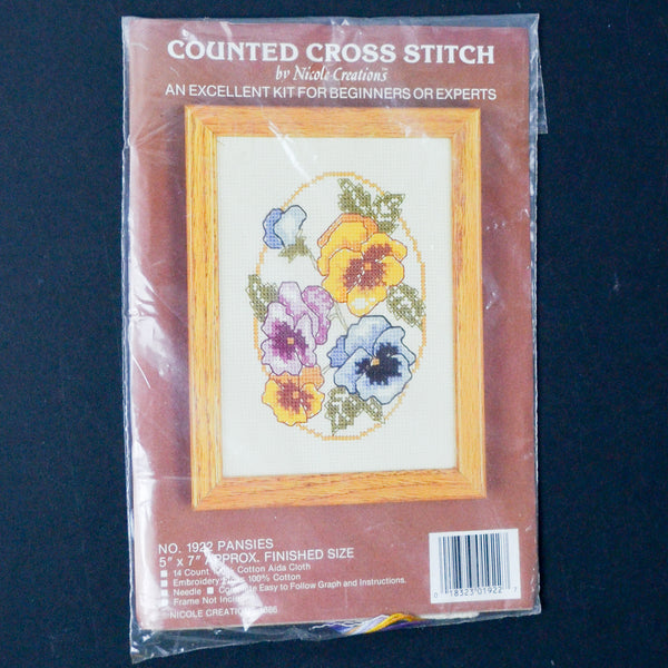 Pansies Counted Cross Stitch Kit
