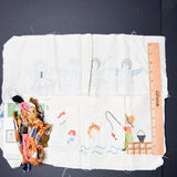 Paragon Stamped Embroidery Samplers with Floss - Started