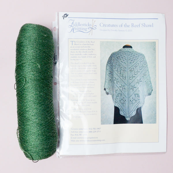 Fiddlesticks Knitting Creatures of the Reef Shawl Kit