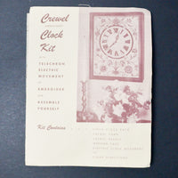Crewel Embroidery Clock Kit