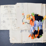 Bucilla No. 2577 Pure Linen "Autumn Leaves" Tablecloth + Napkin Embroidery Kit - Started