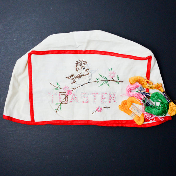 Vintage Toaster Cover, Stamped for Embroidery - Mostly Stitched