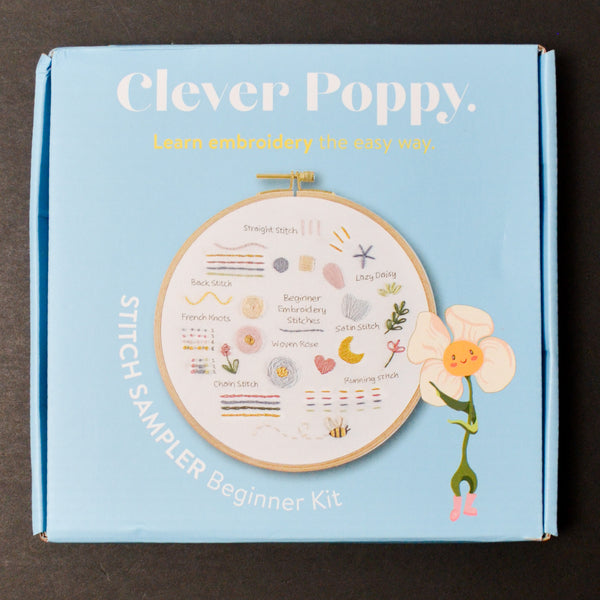 Clever Poppy Stitch Sampler Beginner Kit