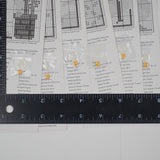 Lizzie Kate Green Flip-It Cross Stitch Patterns with Button Embellishment - Set of 6