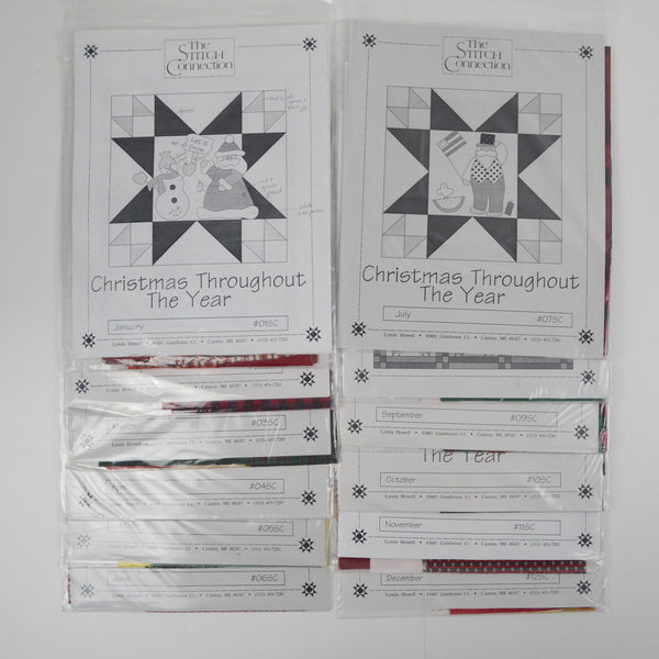 The Stitch Connection Christmas Throughout the Year Quilt Block Kits - Set of 12