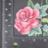 Dimensions Roses in Crystal Counted Cross Stitch Kit - Finished except for backstitching