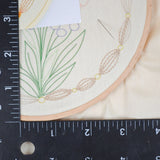 Cozy Blue Pink Floral Embroidery Kit - Started