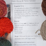 Tool Box Mitts Knitting Pattern with Yarn